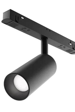 Solo Oggi Faretto Per Binario Moderno Focus Led Alluminio Nero 1 Luce 5W Dimmerabile
