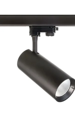 FARETTO LED ORIENTABILE TRACK BINARIO TRIFASE 20W LUCE SPOT INTERNI NEGOZIO VETRINE 230V NERO 3000K Subito Disponibile