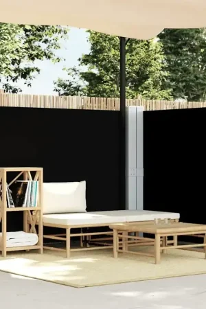 Vendita Finale Tenda da Sole Laterale Retrattile Nera 140x600 cm 48454