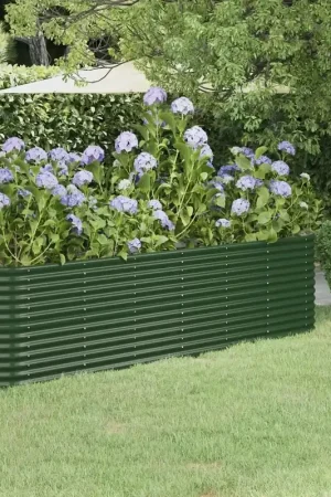 Must-Have Letto Giardino Acciaio Zincato 260x40x68 cm Verde 318903