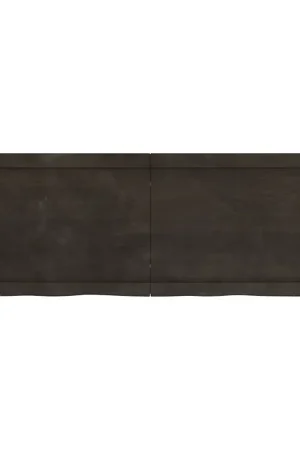 Prezzo Ridotto Ripiano Marrone Scuro 120x40x(2-6) cm Massello Rovere Trattato 363815