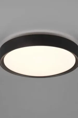 CLARIMO H2O PLAFONIERA LED 18W 1850lm, 3000K BORDO NERO OPACO IP44 D.33CM DA BAGNO Saldi
