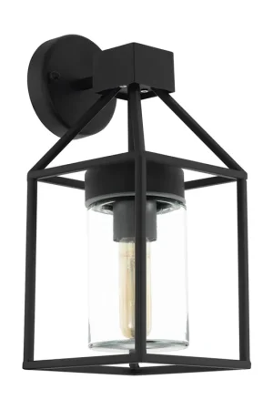 Applique Esterno Contemporanea Trecate Metallo Nero 1 Luce E27 Novità