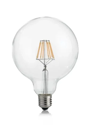 10 Lampadine Led Globo D125 E27 8 Watt 3000 K 860 Lm Cri 80 Trasparente Saldi