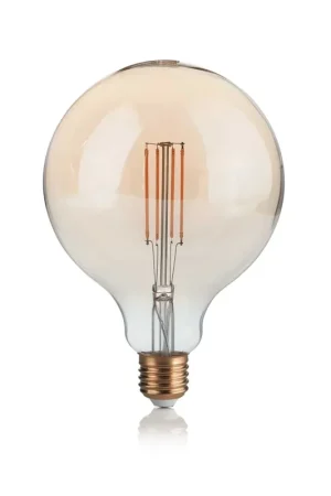 10 Lampadine Led Globo Grande D125 E27 4 Watt 2200 K 300 Lm Vintage Ambra Non Perdere