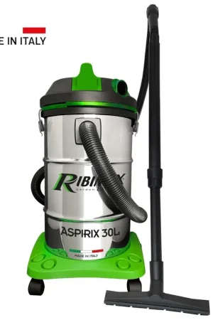 Offerta Limitata ASPIRATORE ASPIRAPOLVERE ASPIRALIQUIDI BIDONE INOX 30Lt 1200W RIBIMEX