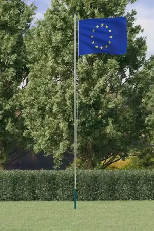 Asta e Bandiera Europa 6,08 m Alluminio 3147114 Ultimissimo Modello