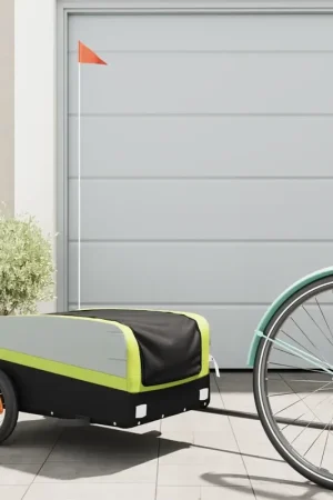 Offerta Rimorchio da Bici Nero e Verde 30 kg in Ferro 94039