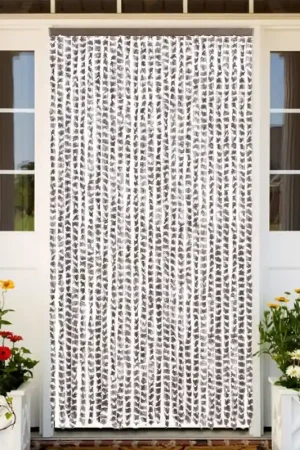 Affare Tenda Antimosche Tortora e Bianca 118x220 cm in Ciniglia 4004892