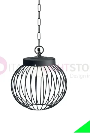 Ultime Pezzi CAGE NERO Sospensione LED per Esterno Design Moderno