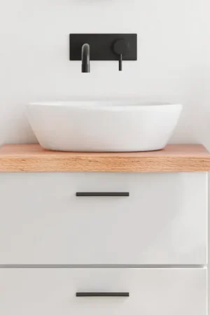 A Buon Prezzo Piano Bagno Marrone 60x30x(2-6) cm Legno Massello Trattato 3156103