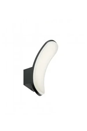 Applique Esterno Moderna Virgola Alluminio E Termoplastica Grigio Led 15W 4000K Ultime Pezzi