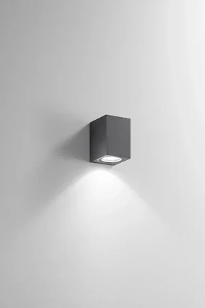 Acquista Ora Applique Da Esterno Moderna Monolite Alluminio Grigio Grafite 1 Luce Gu10