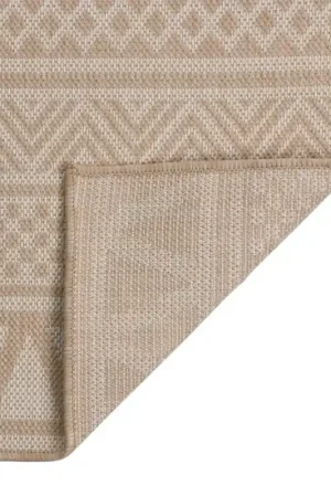 Bestseller Tappeto da Esterni a Tessitura Piatta 140x200cm Strisce Marroni 340866