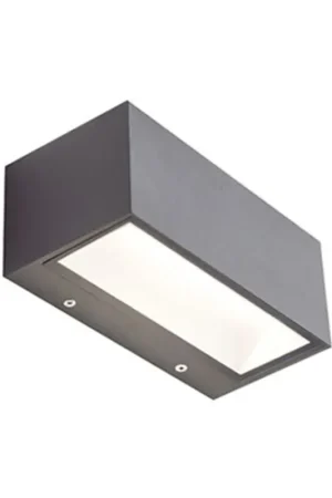 Direttamente Dal Produttore Applique Da Esterno Media Biemissione Box Alluminio Grafite 12W Led 4000K