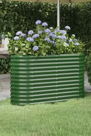 Affare Letto Giardino Acciaio Zincato 114x40x68 cm Verde 318888