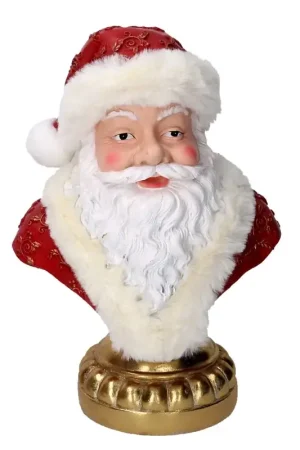 Babbo natale resina busto rosso cm 39,8x39,8h39,8 Prezzo Basso