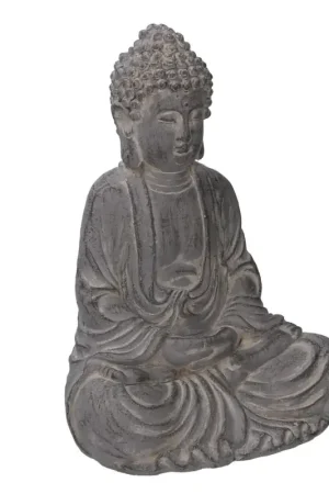 Buddha resina grigio cm27x20h39 Non Perdere