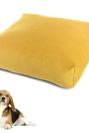 A Buon Prezzo Cuscino per Cani Sfoderabile Velvet Giallo Diametro 60 x 60 h 15 cm Fuss-Dog Made In Italy