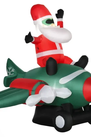 Bestseller Babbo Natale Gonfiabile H160 cm con Aereo Luci LED Multicolore