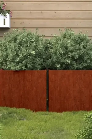Bestseller Fioriere 2 pz 49x47x46 cm Acciaio Corten 821552