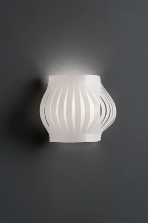 Applique Balcony Helios 1 Luce In Polilux Bianco Con Cavo Made In Italy Offerta Speciale