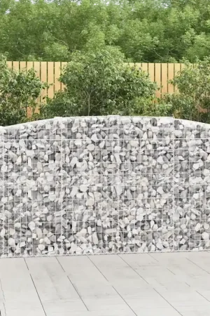 A Buon Prezzo Cesti Gabbioni ad Arco 9 pz 400x50x100/120 cm Ferro Zincato 3145963