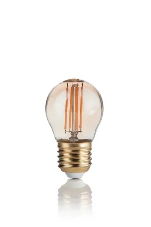 10 Lampadine Led Classic Sfera Grande E27 4 Watt 2200 K 300 Lm Vintage Ambra Prezzo Ridotto