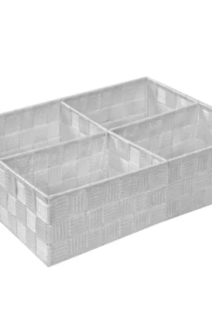 A Buon Prezzo Cassetto poliestere bianco 4 scomparti cm37x27h10