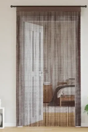 2 Pz Tende a Fili 140x250 cm Marroni 132411 Direttamente Dal Produttore