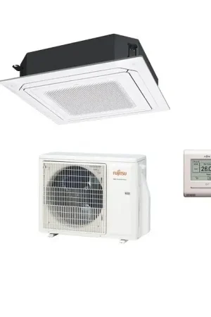Climatizzatore Condizionatore Fujitsu Cassetta 4 Vie serie ECO KR Circular Flow 36000 Btu R-32 cod. 3NGF88630 White AUXG36KRLB - NOVITA' Promo Stagionale