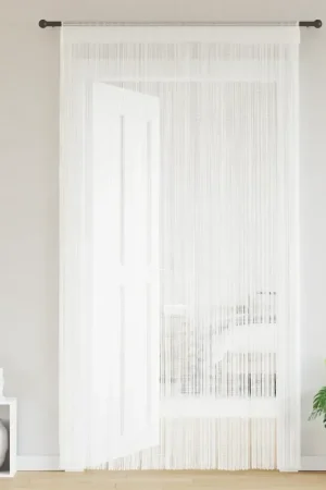 2 Pz Tende a Fili 100x250 cm Bianche 132398 Spedito Oggi