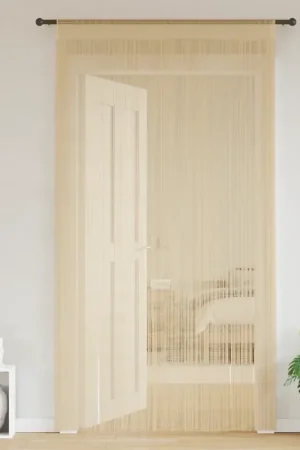2 Pz Tende a Fili 140x250 cm Beige 132405 Più Venduto