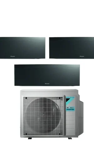 Climatizzatore Condizionatore Daikin Bluevolution Trial Split Inverter serie EMURA BLACK III 7+7+12 con 3MXM52N R-32 Wi-Fi Integrato 7000+7000+12000 Colore Nero - Garanzia Italiana Occasione