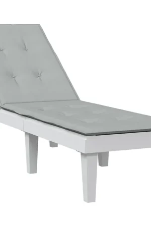 Cuscino per Sdraio Grigio Chiaro Mélange (75+105)x50x3 Tessuto 4002487 Prezzo Ridotto